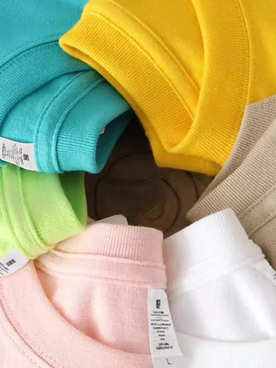 Bornladies Summer 100% Cotton Women's T-Shirt Bottoming Basic Fashionable Solid Lady Short Sleeve Loose Tops Shirts 230g/㎡ Tops