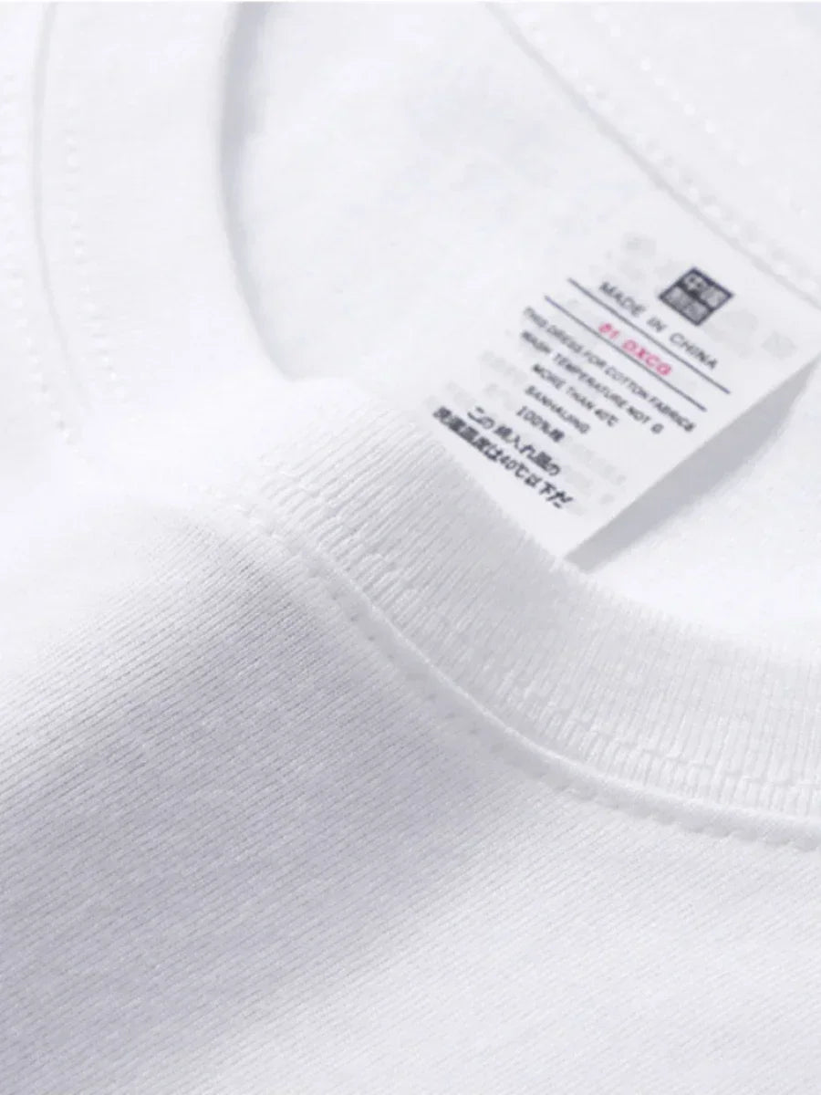Bornladies Summer 100% Cotton Women's T-Shirt Bottoming Basic Fashionable Solid Lady Short Sleeve Loose Tops Shirts 230g/㎡ Tops