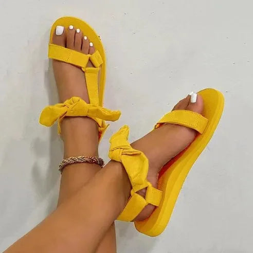 Summer Flat Women's Shoes Hemp Rope Set Foot Beach Sandals Outdoor